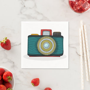 Retro Style Camera Paper Napkins