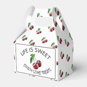 Retro Style Cherries Candy or Cupcake Box