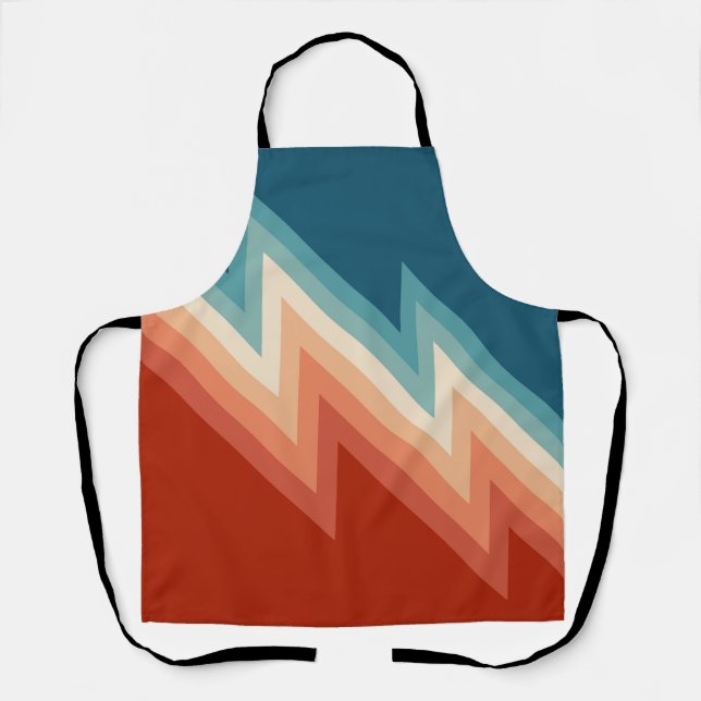 Retro style chevron pattern apron (Front)