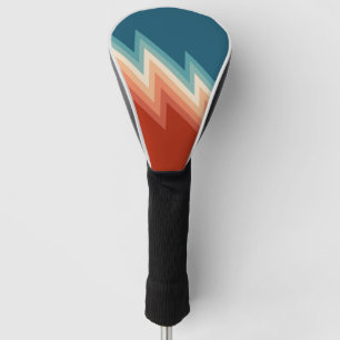 Retro style chevron pattern golf head cover