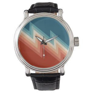 Retro style chevron pattern watch