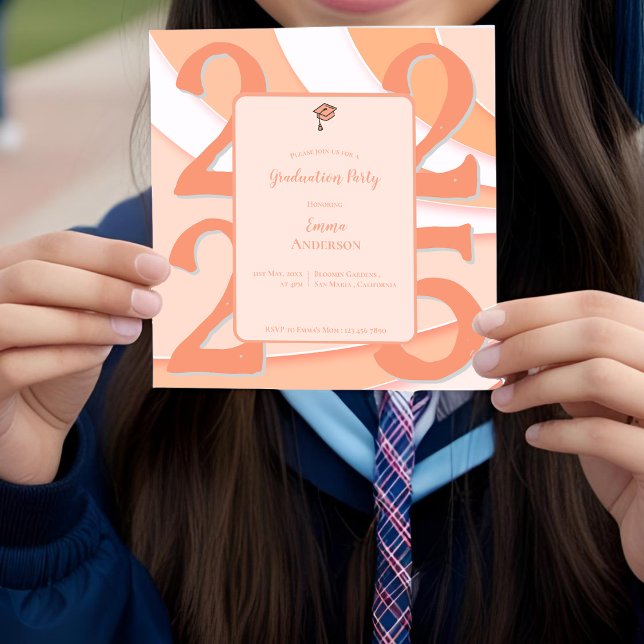 Retro Style Class of 2025 Graduation Party Invite (Retro Style Class of 2025 Graduation Party Invite)