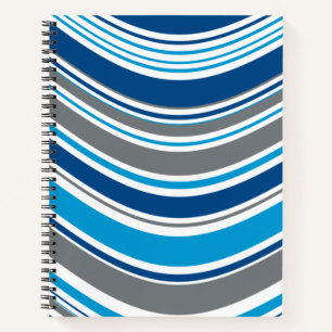Retro style colours Waves Notebook