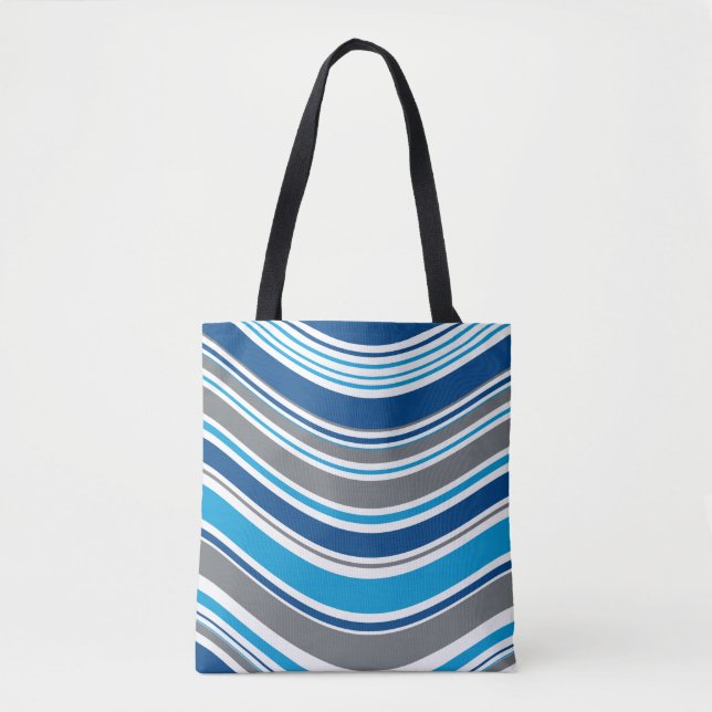 Retro style colours Waves  Tote Bag (Front)