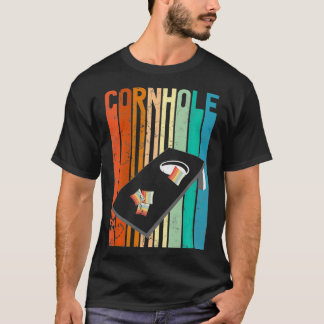 Retro style Cornhole board game gift Funny Cornhol T-Shirt