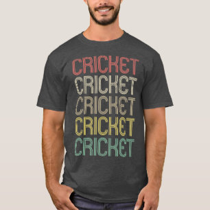 Retro Style Cricket Design T-Shirt
