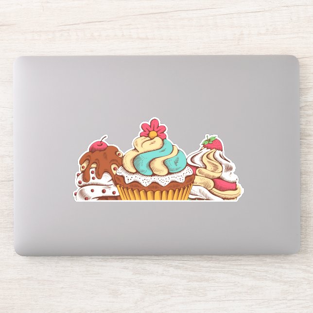 Retro Style Cupcakes Sweet Dessert (Computer)