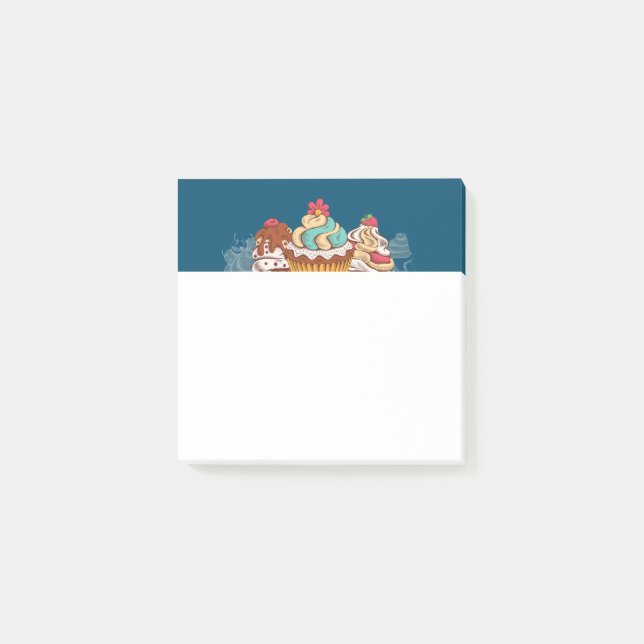 Retro Style Cupcakes Sweet Dessert Post-it Notes (Front)