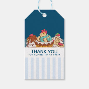Retro Style Cupcakes Sweet Dessert Thank You Gift Tags
