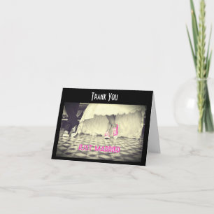 Retro Style Diner Mariage Couple Merci