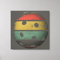 Retro Style Distressed Pickleball Art