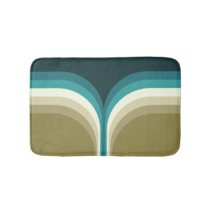 Retro style double arch decoration bath mat