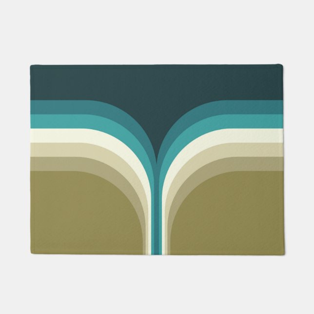 Retro style double arch decoration doormat (Front)