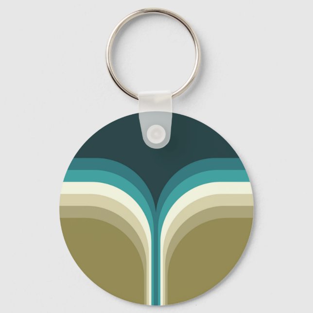 Retro style double arch decoration keychain (Front)