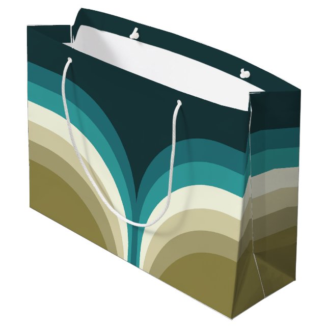 Retro style double arch decoration large gift bag (Back Angled)
