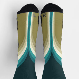 Retro style double arch decoration socks