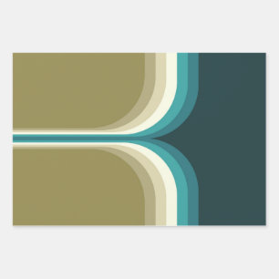 Retro style double arch decoration wrapping paper sheet