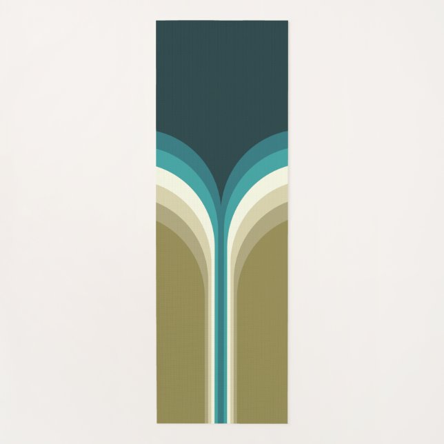 Retro style double arch decoration yoga mat (Front)