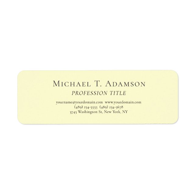 Retro Style Elegant Plain Simple Cream Colour Tone (Front)