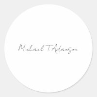 Retro Style Elegant Plain Simple White Calligraphy