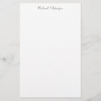 Retro Style Elegant Plain Simple White Calligraphy