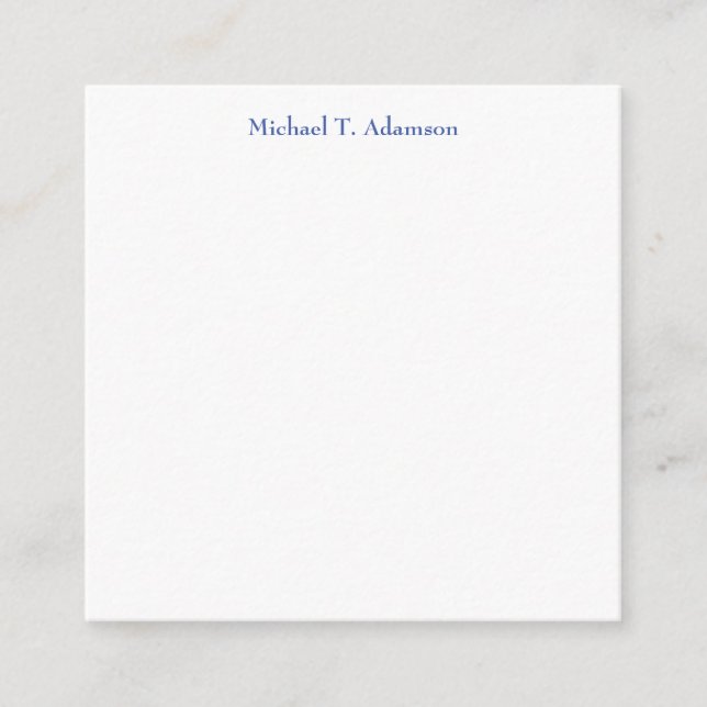 Retro Style Elegant Plain Simple White Enclosure Card (Front)