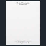 Retro Style Elegant Plain Simple White Letterhead<br><div class="desc">Trendy Retro Style Template For All Needs.</div>
