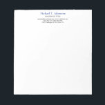 Retro Style Elegant Plain Simple White Notepad<br><div class="desc">Choose from Different Types and Sizes. Trendy Retro Style Template For All Needs.</div>