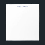 Retro Style Elegant Plain Simple White Notepad<br><div class="desc">Choose from Different Types and Sizes. Trendy Retro Style Template For All Needs.</div>