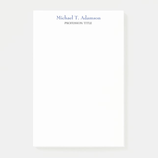 Retro Style Elegant Plain Simple White Post-it Notes (Front)