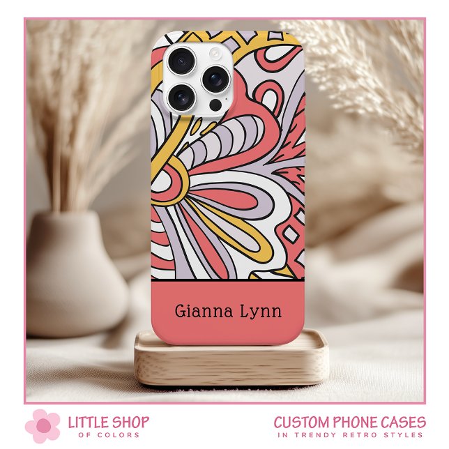 Retro-Style Floral Monogrammed Case-Mate iPhone Case (Creator Uploaded)