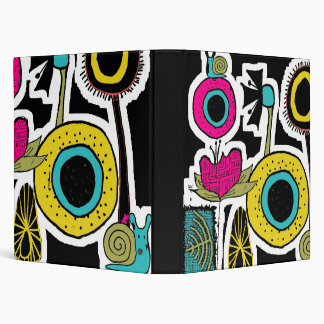 Retro Style Flower Power Binder