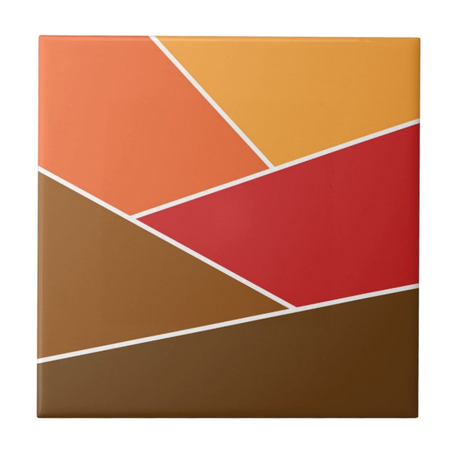 Retro style geometric design tile (Front)