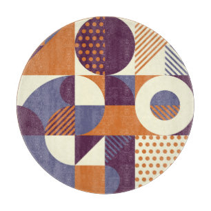 Retro Style Geometric Pattern Design Cutting Board