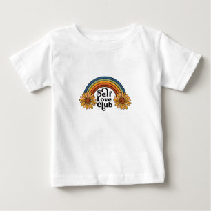 Retro-style-graphics-with-lettering-floral-element Baby T-Shirt