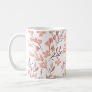 Retro style hand drawn seamless floral ornament. C Coffee Mug