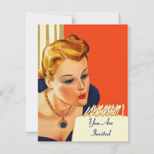 Retro Style - Invitation à la fête d'anniversaire 