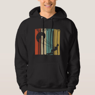 Retro Style Kite Surfing Kite Surfer Hoodie