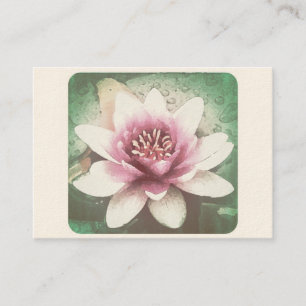 RETRO STYLE  "LOTUS" BUSINESS CARD ON CREAM