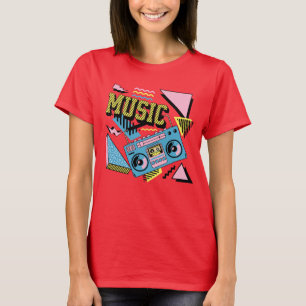 Retro style music boombox design T-Shirt