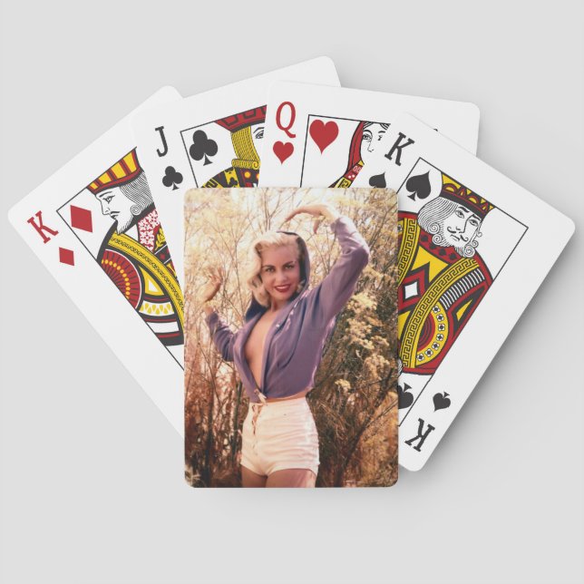 Retro-Style "Natural Woman" Playing Cards (Back)