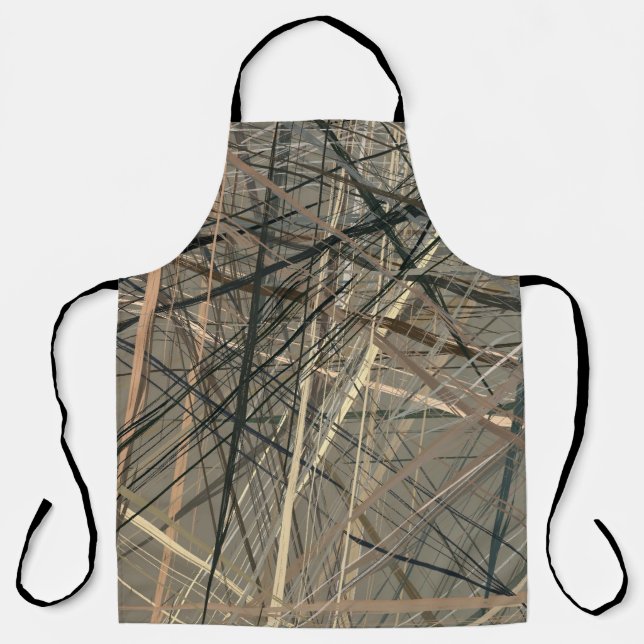 Retro style oil drawing. illustration. Texture pai Apron (Front)