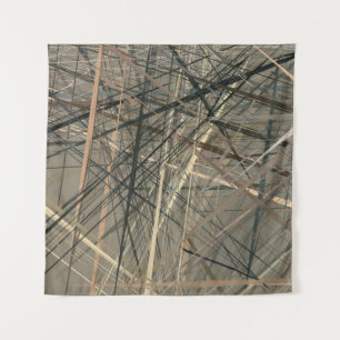 Retro style oil drawing. illustration. Texture pai Tapestry