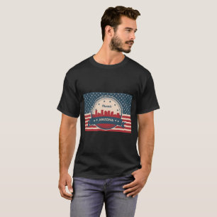 Retro Style Phoenix Arizona Skyline T-Shirt