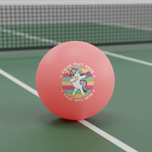 Retro Style Ping Pong Dabbing Unicorn Ball