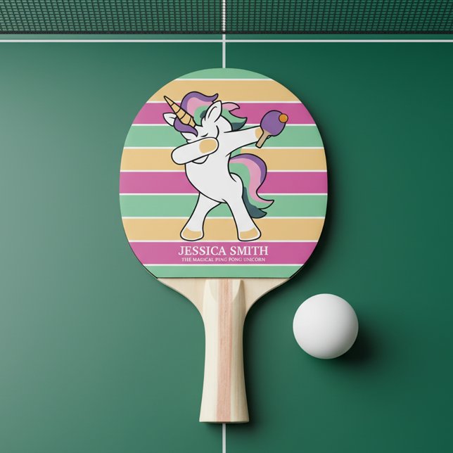Retro Style Ping Pong Dabbing Unicorn Paddle (Creator Uploaded)