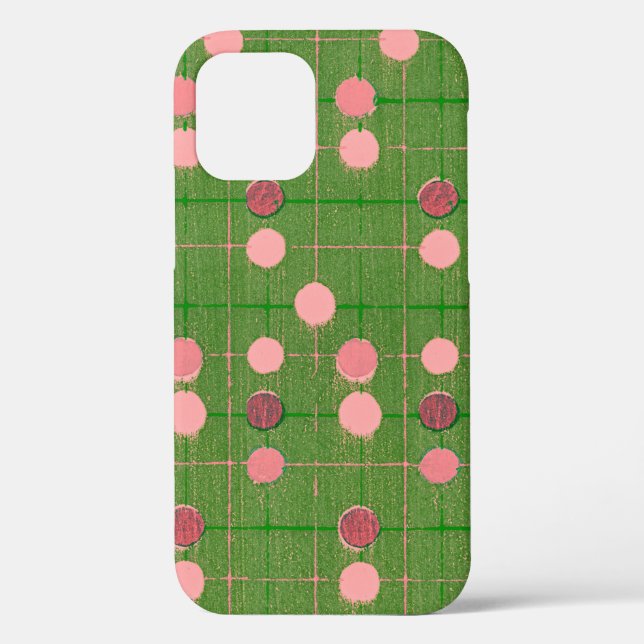 Retro Style Pink Polka Dot Plaid Phone Case (Back)