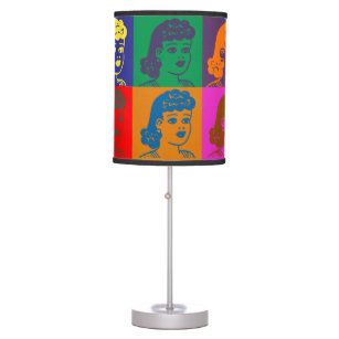 Retro-Style Pop Art Cartoon Table Lamp
