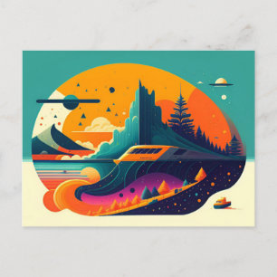 Retro Style Poster Collection Postcard #23