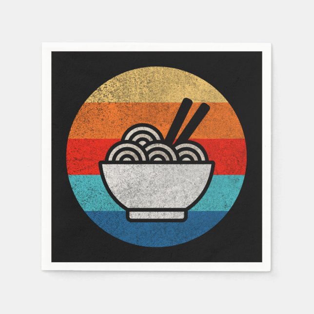 Retro style ramen napkin (Front)